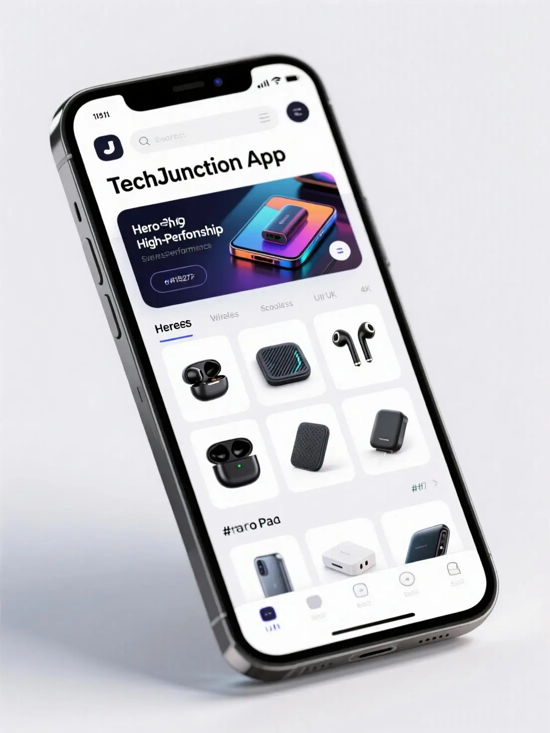 Phone showing the TechJunction app